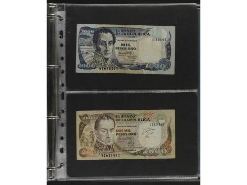 BILLETES EXTRANJEROS. Lote alrededor 120 billetes. S.XX. Col