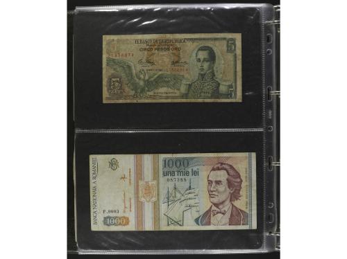 BILLETES EXTRANJEROS. Lote alrededor 120 billetes. S.XX. Col