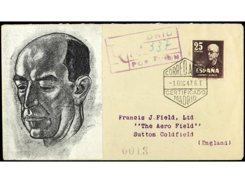 ✉ ESPAÑA. Ed. 1015/6. SERIE COMPLETA en 2 cartas dirigidas a