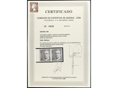 ** ESPAÑA. Ed. 2605sph. JUAN CARLOS I. 100 pts. castaño en p