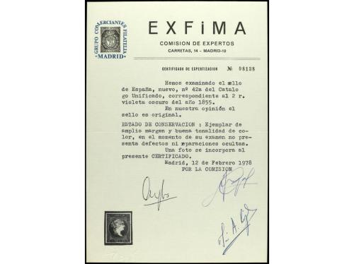 * ESPAÑA. Ed. 42. 4 cuartos rojo. Color intenso debido a ten