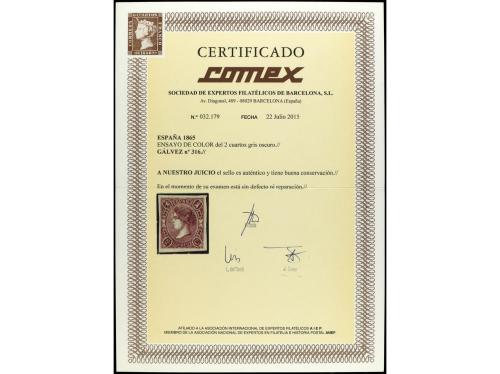 ESPAÑA. Ed. 69P(2). 2 cuartos. 2 PRUEBAS en colores amarillo