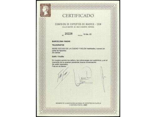 ** ESPAÑA: AYUNTAMIENTO DE BARCELONA. Ed. T.17s/20s. TELÉGRA