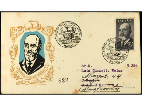 ✉ ESPAÑA. Ed. 1164/5. FORTUNY Y TORRES QUEVEDO. SERIE COMPLE