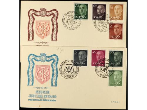 ✉ ESPAÑA. Ed. 1142/63. FRANCO. SERIE COMPLETA en 5 S.P.D. of