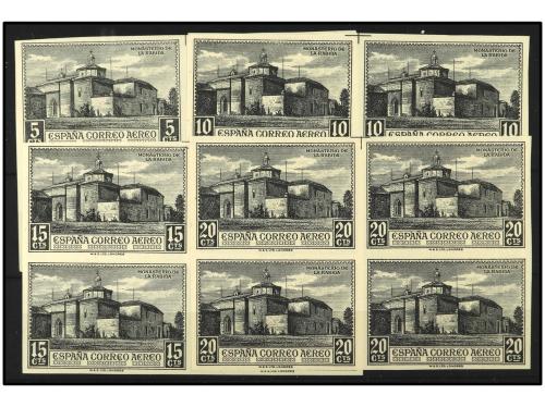 ESPAÑA. Ed. 548P/51P. 5, 10, 15 y 20 cts. ENSAYOS DE COLOR e