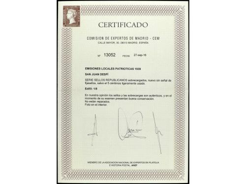 ** ESPAÑA E. LOCALES PATRIOTICAS: SAN JUAN DESPI. Ed. 1/8. S