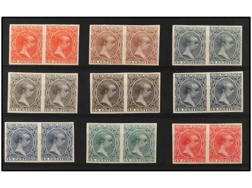 ESPAÑA. Ed. 219P(2). 15 cts. Conjunto de 9 PRUEBAS en pareja
