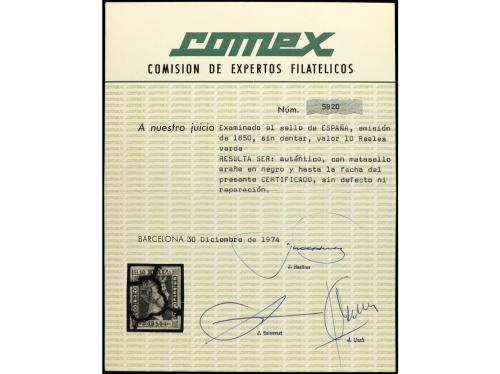 ° ESPAÑA. Ed. 5. 10 reales verde. Amplios márgenes y limpio 