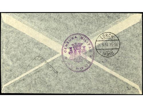 ✉ ESPAÑA E. LOCALES PATRIOTICAS: BURGOS. Ed. 54, 55... Carta