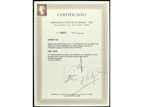 ° ESPAÑA. Ed. 392/401. SERIE COMPLETA con matasellos auténti