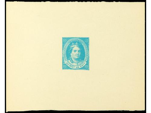 ESPAÑA. 1863-1867. Conjunto de 12 PRUEBAS de origen desconoc