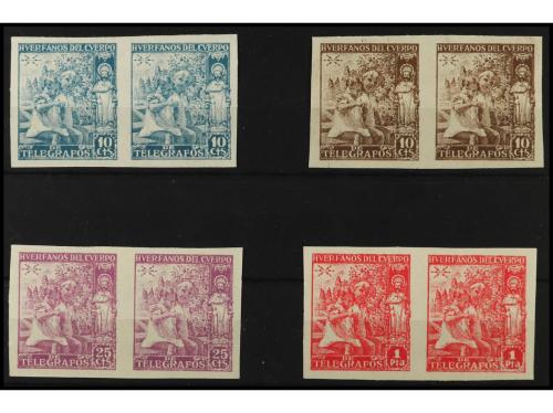 ** ESPAÑA: BENEFICENCIA. HUERFANOS TELEGRAFOS. Ed. 16s/20s(2