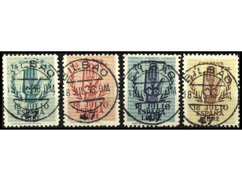 ° ESPAÑA. Ed. 851/4. SERIE COMPLETA con Mat. BILBAO 18 JUL. 