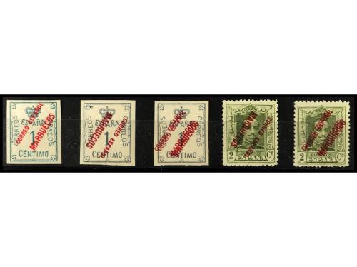 * COLONIAS ESPAÑOLAS: TANGER. Ed. 13, 13hi, 13hh, 17hi y 17h