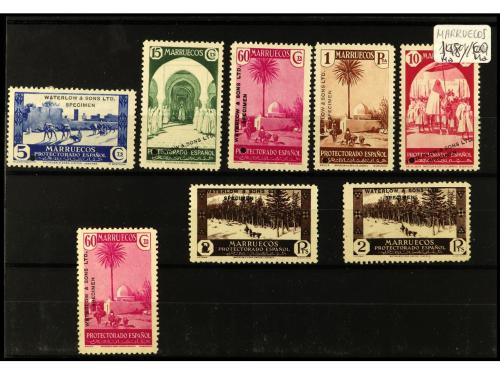 * COLONIAS ESPAÑOLAS: MARRUECOS. Ed. 150Ma/60Ma. 8 Sellos co