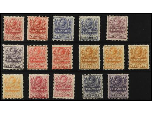 * ESPAÑA: TELEGRAFOS. Ed. 39/46. SERIE COMPLETA, más diferen
