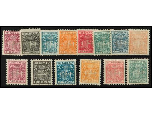 * ESPAÑA: TELEGRAFOS. Ed. 68n/75n+68nc/73nc. SERIE COMPLETA 