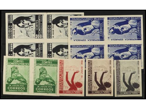 * ESPAÑA: FRANQUICIAS POSTALES. Ed. 20P/2P. Conjunto de PRUE