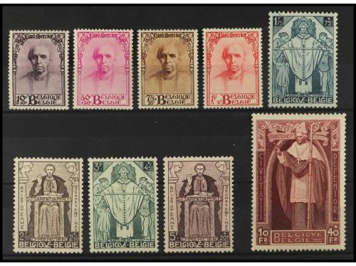 * BELGICA. Yv. 342/50. SERIE COMPLETA. PRECIOSA. RARA. Yvert