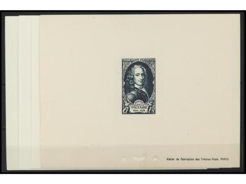 (*) FRANCIA. Yv. 1521P/2P, 2046P/7P, 2416P/7P y 2531P/2P. 4 