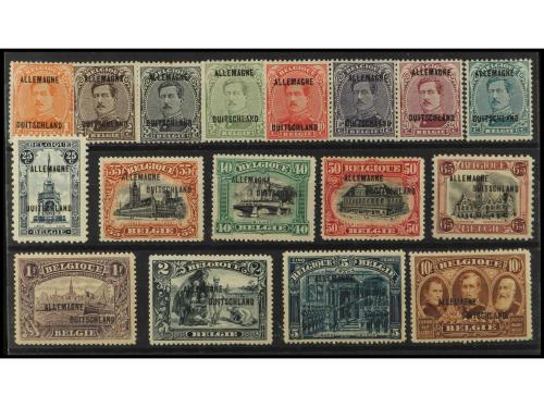 * ALEMANIA. Yv. 1/17. INTERALIADA. OCUP. BELGA. SERIE COMPLE