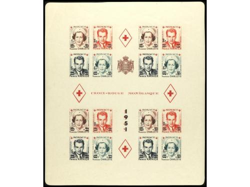 ** MONACO. Yv. HB.3B y 4B. 2 HB. SIN DENTAR (una sobrecarga)