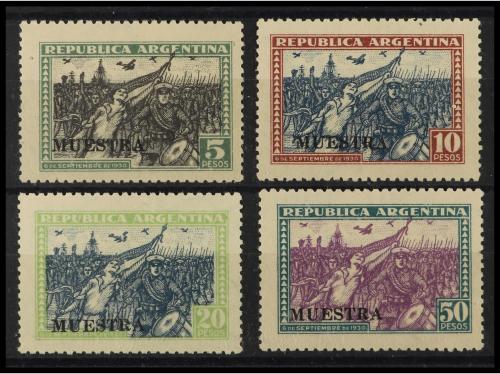 * ARGENTINA. Yv. 347/50. 5, 10, 20 y 50 p. Final de serie co