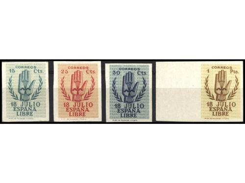 * ESPAÑA. Ed. 851s/4s. SERIE COMPLETA SIN DENTAR. PRECIOSA. 