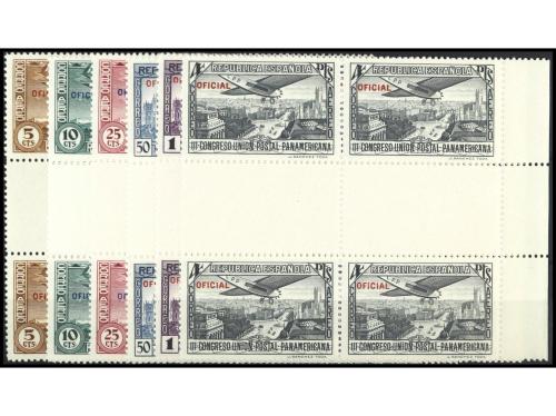 ** ESPAÑA. Ed. 614/9(4) y 630/5(4). SERIES COMPLETAS en bloq