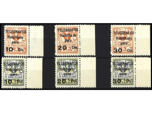 ** ESPAÑA: AYUNTAMIENTO DE BARCELONA. Ed. T.NE1/6. TELÉGRAFO