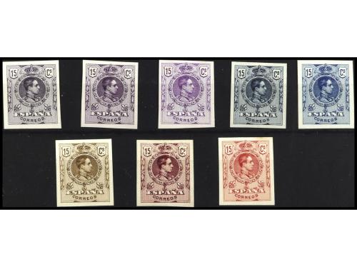 ESPAÑA. Ed. 270P. 15 cts. 8 PRUEBAS en cartulina porosa SIN 