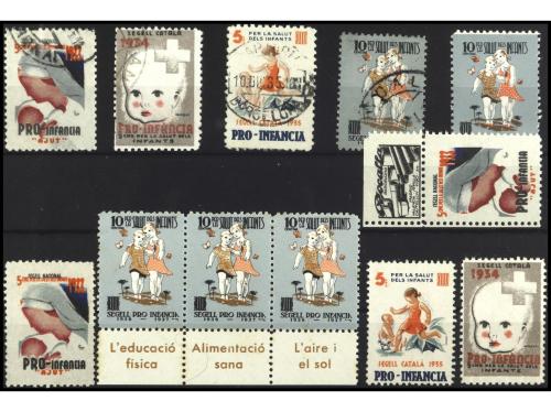 ESPAÑA GUERRA CIVIL. GG. 2287/2322. PRO INFANCIA. Lote compu