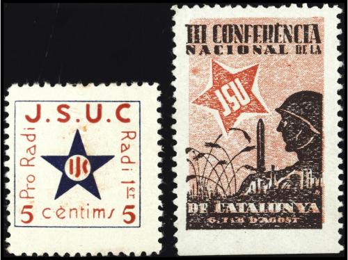 ESPAÑA GUERRA CIVIL. GG. 2375/8. J.S.U. 2 Sellos. PRECIOSOS.