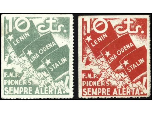 ESPAÑA GUERRA CIVIL. GG. 2397. PIONEROS SIEMPRE ALERTA. 10 c