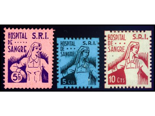 ESPAÑA GUERRA CIVIL. GG. 1551/2. S.R.I. HOSPITALES DE SANGRE