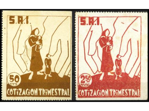 ESPAÑA GUERRA CIVIL. GG. 1571 y 1574. S.R.I. 50 cts. y 2,50 