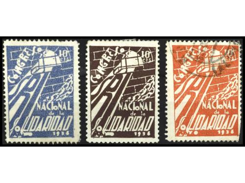 ESPAÑA GUERRA CIVIL. GG. 1523/5. CONGRESO NACIONAL DE LA SOL