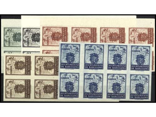ESPAÑA: AYUNTAMIENTO DE BARCELONA. 1943-1944. Lotre compuest