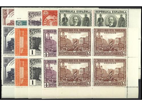 ** ESPAÑA. Ed. 604/13(4). SERIE COMPLETA en bloque de 4 con 