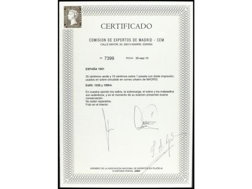 ✉ ESPAÑA. Ed. 1089hh. CAUDILLO A CANARIAS. 1 pta. rosa con D