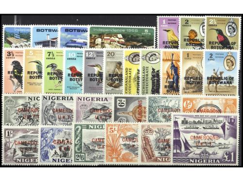 **/* COLONIAS INGLESAS. 2 Fichas con series completas: ESTAD
