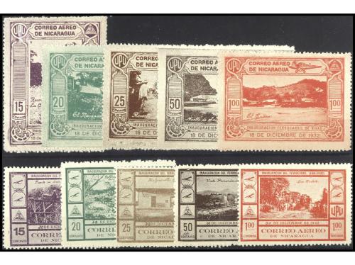 (*) NICARAGUA. Yv. Av.42/6 y Av.47/51. SERIES COMPLETAS. Emi