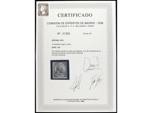 * ESPAÑA. Ed. 152. 10 pts. negro con el centrado habitual. C