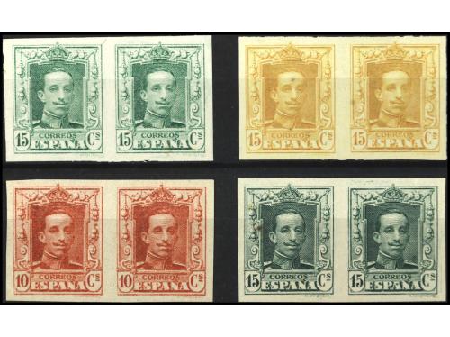ESPAÑA. Ed. 315P. 15 cts. 4 PRUEBAS en parejas SIN DENTAR. C