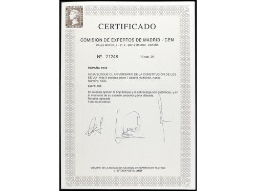 (**) ESPAÑA. Ed. 766. AÉREO + 5 pts. HB. Preciosa pese a ten