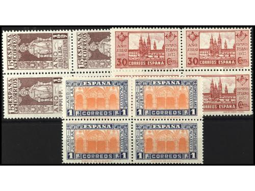 ** ESPAÑA. Ed. 833/5(4). SERIE COMPLETA en bloque de 4 con c