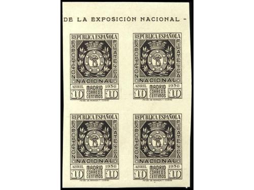 ** ESPAÑA. Ed. 727/8(4). SERIE COMPLETA en bloque de 4 con b