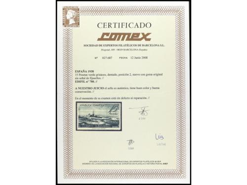 ** ESPAÑA. Ed. 775/80. SERIE COMPLETA. El 15 pts. Cert. COME