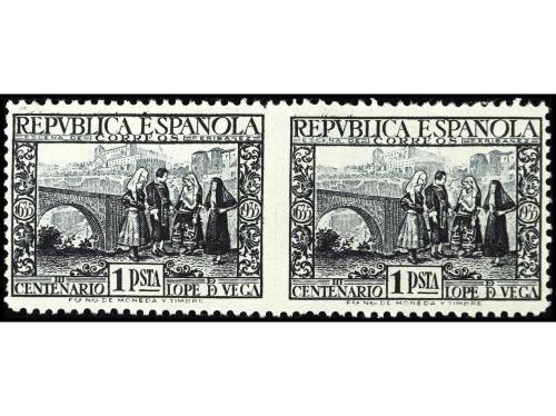 ** ESPAÑA. Ed. 693spph y 693sppv. 1 pta. pizarra. Parejas ho